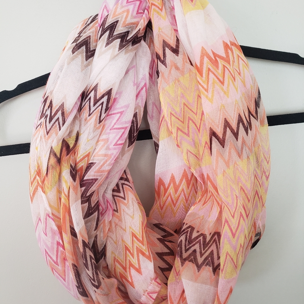 Zig-Zag Stripe Infinity Scarf